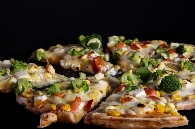Gourmet pizza slice from mod pizza menu